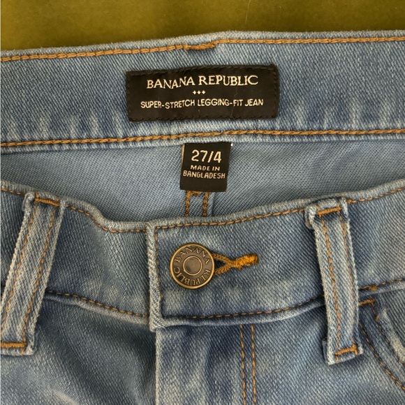 NWOT Banana Republic Super Stretch Denim High Rise Skinny Leggings Sz 4 27 - Picture 3 of 10